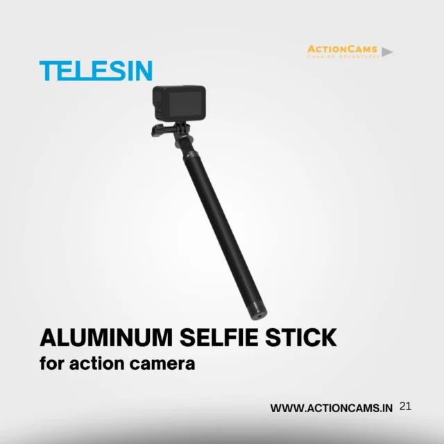 🤳 Elevate Your Shots with the Pro Aluminum Selfie Stick!

Whether you're hiking scenic trails, tracking fast-paced action, or capturing group moments, this selfie stick is your ideal companion. Crafted from lightweight yet sturdy aluminium with a 360° ball head mount, it gives you complete freedom to frame the perfect shot.

✅ Durable aluminum construction
✅ 360° adjustable ball head for creative angles
✅ Telescopic design extends up to 1.2 m
✅ Secure action‑camera mounting system
✅ Folding compact design—perfect for travel

MRP: ₹2299/-

 Shop now: www.actioncams.in
 Contact: 63618 932000

#ActionCamsIndia #SelfieStick #ActionCameraGear #ProMount #VlogLife #AdventureAccessories #CameraStabilizer